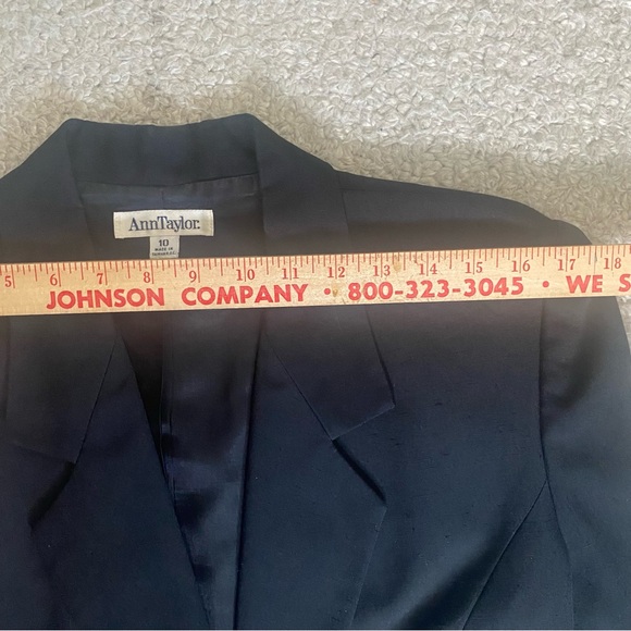 Ann Taylor Jacket/Blazer ~Size 10 ~Black ~Silk Blend ~Handsome Professional - Picture 8 of 14